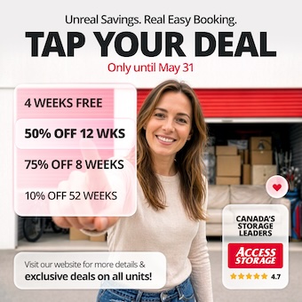 Access Storage - Winnipeg St. Boniface Promotion